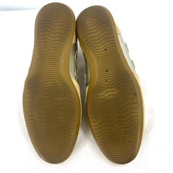 Hogan Olympia H Flock Sneaker with Suede and Metallic Finish Women's 6 - Picture 8 of 9